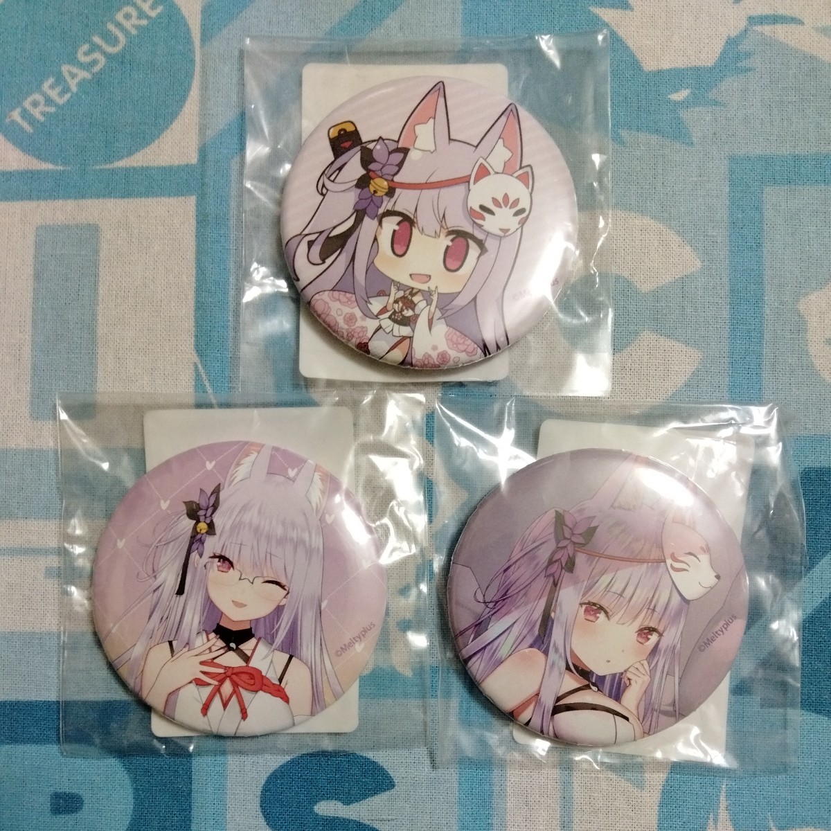 バーチャルYouTuber めるぷら - Melty+ DMMスクラッチ E賞 56㎜ 缶バッジ 紙代なつめ 3種セット 未開封新品 非売品拍卖