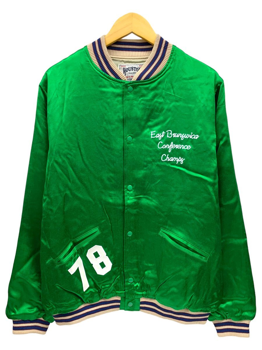 HOUSTON (ヒューストン) RAYON AWARD JACKET(EAST)レーヨンアワードジャケット XL 51250 グリーン 緑 メンズ /036拍卖