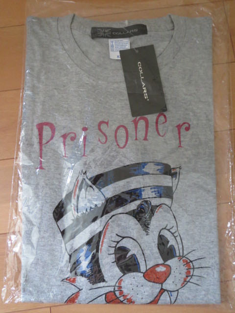 送料無料発送 超特価即決 ビッグサイズ XXL COLLARS カラーズ プリント クルーネックTシャツ 2XL 正規品 新品未使用 タグ付き 綿100 H.GRY拍卖