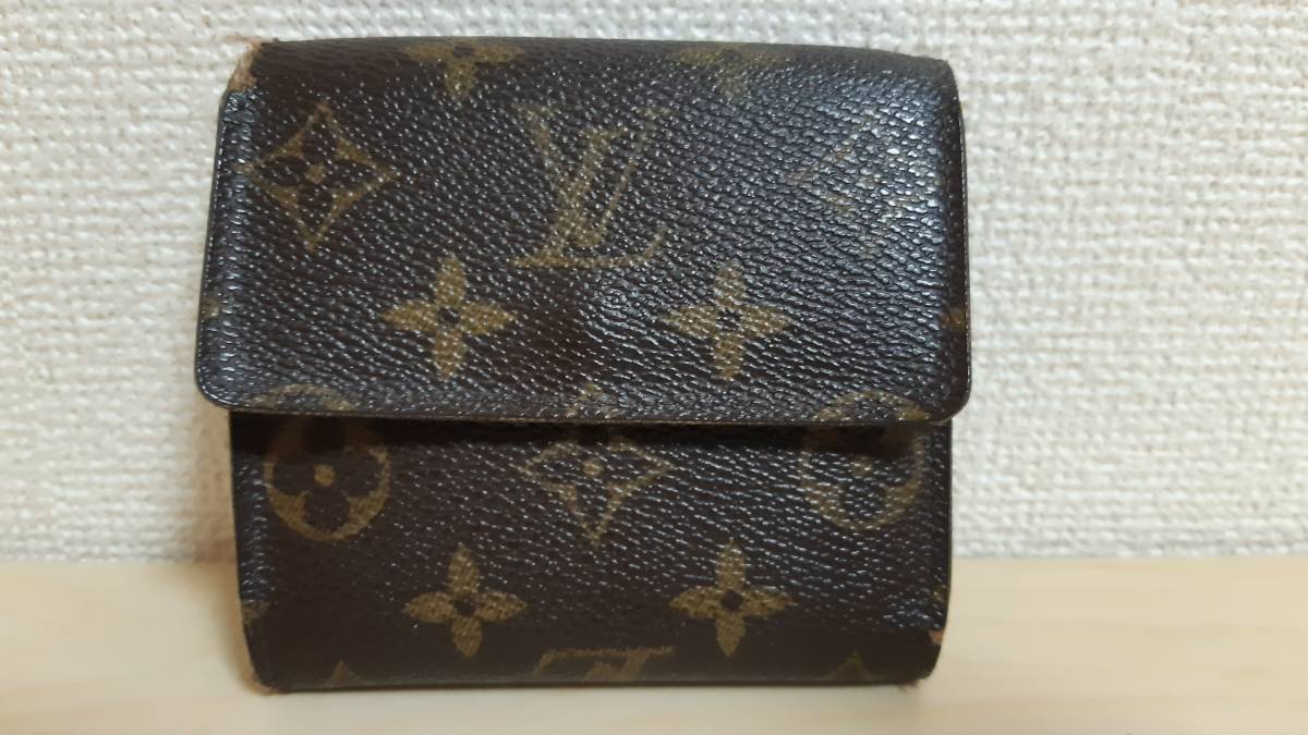 中古品 LOUIS VUITTON ルイヴィトン モノグラム 二つ折り財布 コインケース カードケース拍卖