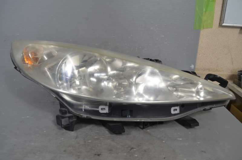 プジョー 207 右ハンドル車(A75FW) 純正 破損無 取付OK 動作保証 右 ヘッドライト ハロゲン k073100拍卖