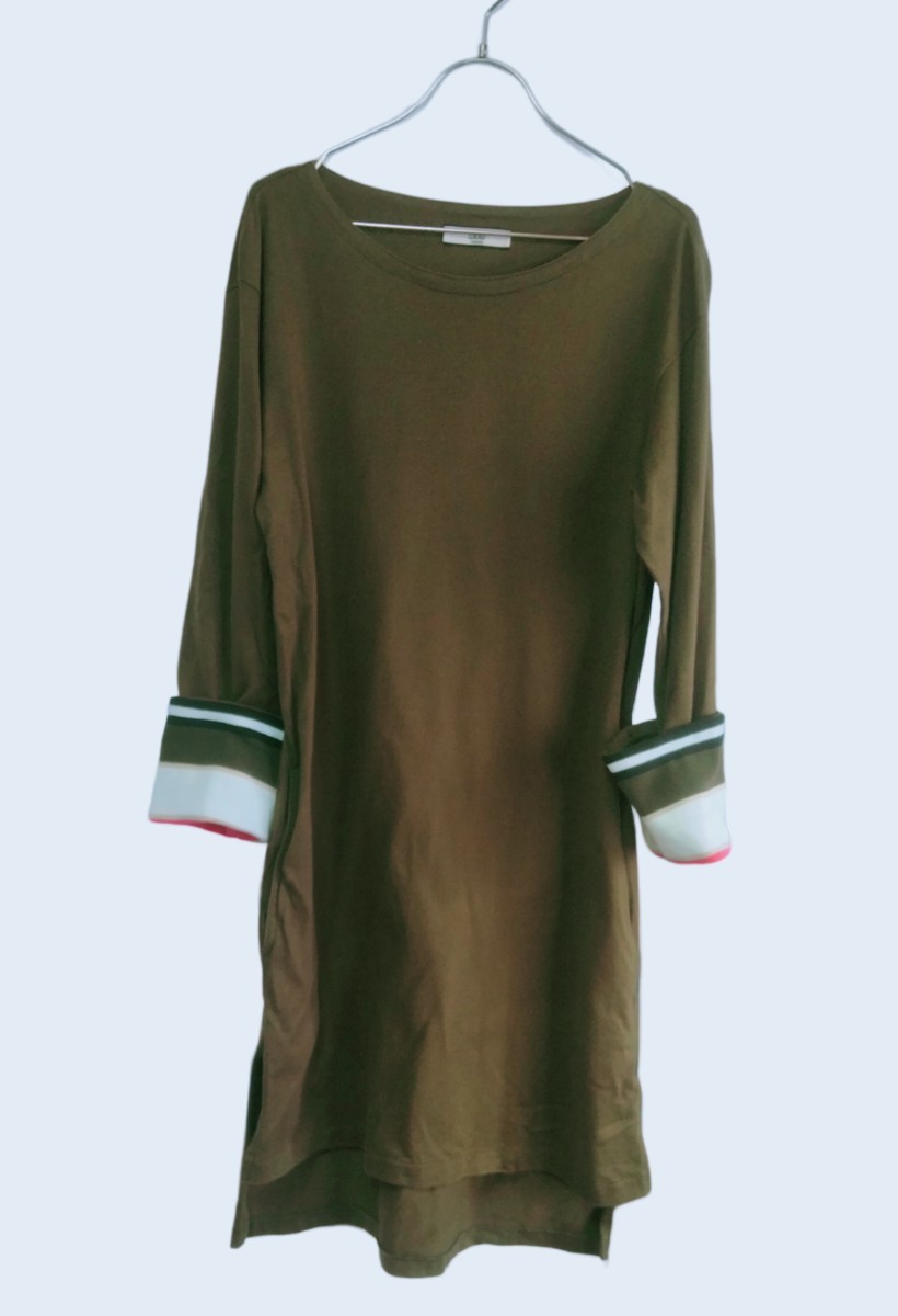 Non Tokyo カーキ カフスワンピース 拍卖
