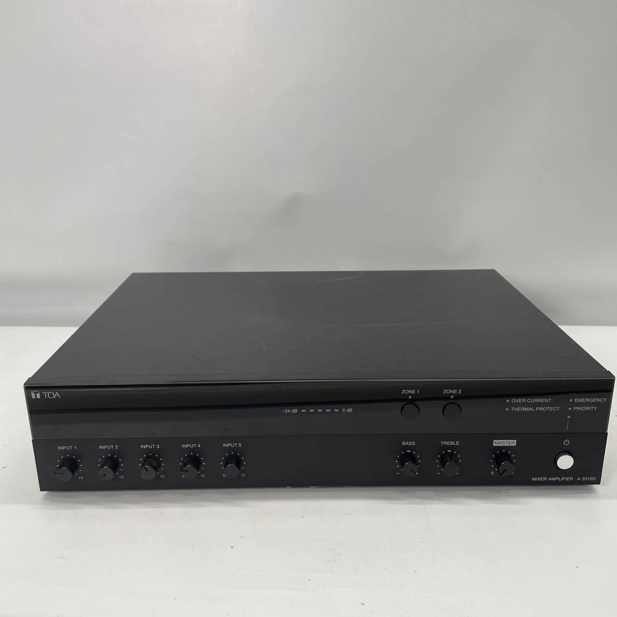 ◎現状品 TOA MIXER AMPLIFIER A-3512D PAアンプ 120W 2局 通電OK拍卖