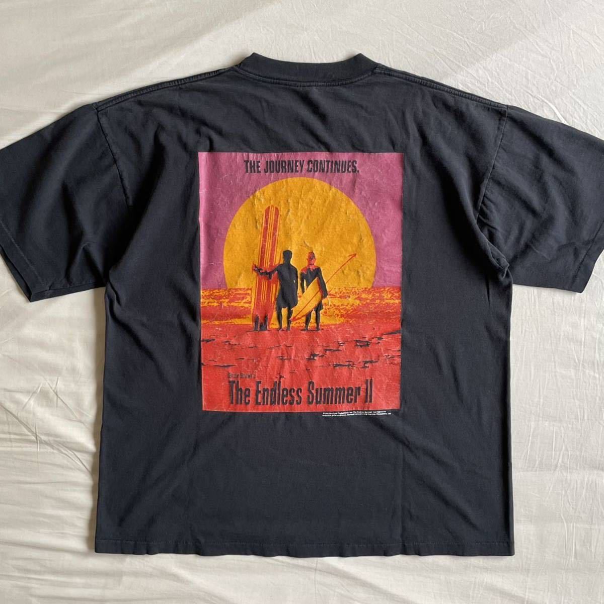 激レア! 90s The Endless Summer Ⅱ オフィシャル ムービー Tシャツ XL ビンテージ USA製 サーフ アート 映画 コピーライト拍卖