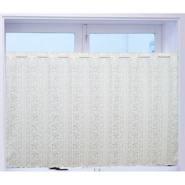 カフェカーテン200x90cmホワイト ミラーUVカット付カフェカーテン7143matu拍卖