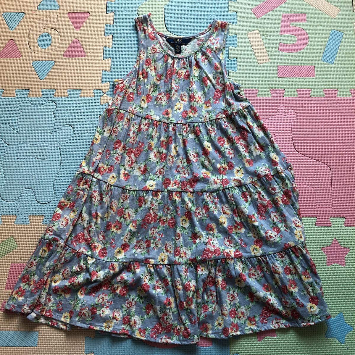 【新品即決】ポロラルフローレンおしゃれな女の子用花柄ワンピースM(8-10) 140cm〜150cm拍卖