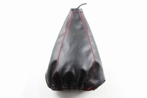 黒 ブラック 本革 風 合皮 シフトブーツ 赤 レッドステッチタイプ カー用品 車 シフトノブ 本皮 調 内装 カスタム おしゃれ レバー 旧車拍卖