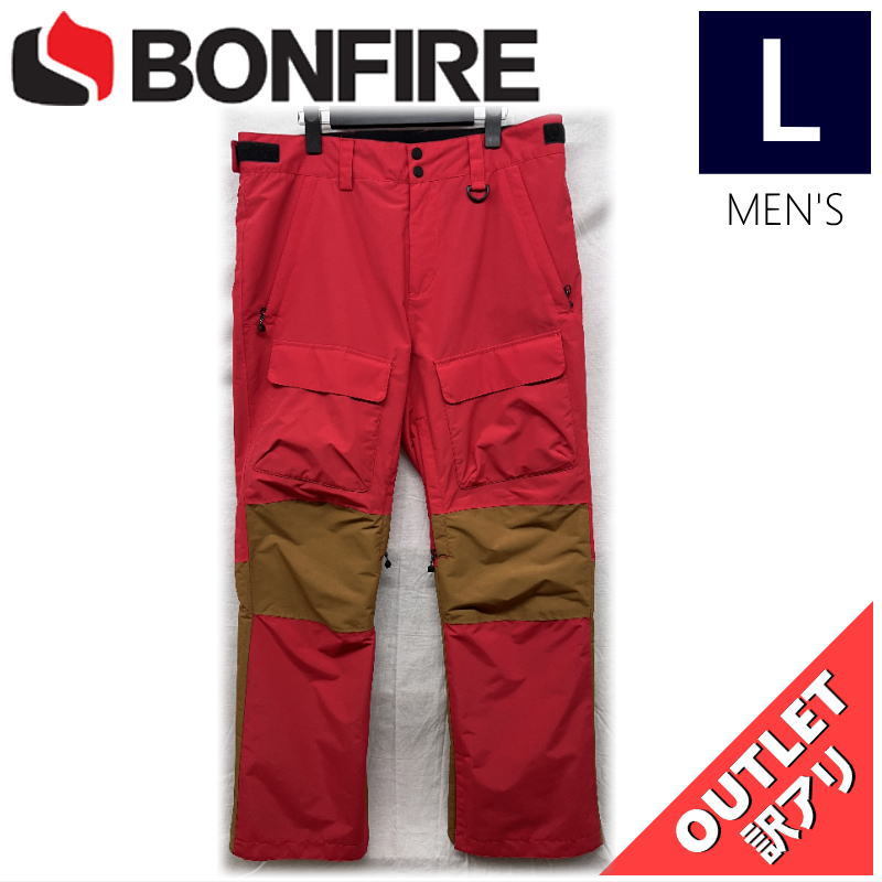 【OUTLET】 BONFIRE TORCH ZONE TECH PNT WWG カラー:BONFIRE RED Lサイズ メンズ スノーボード スキー パンツ PANT アウトレット拍卖