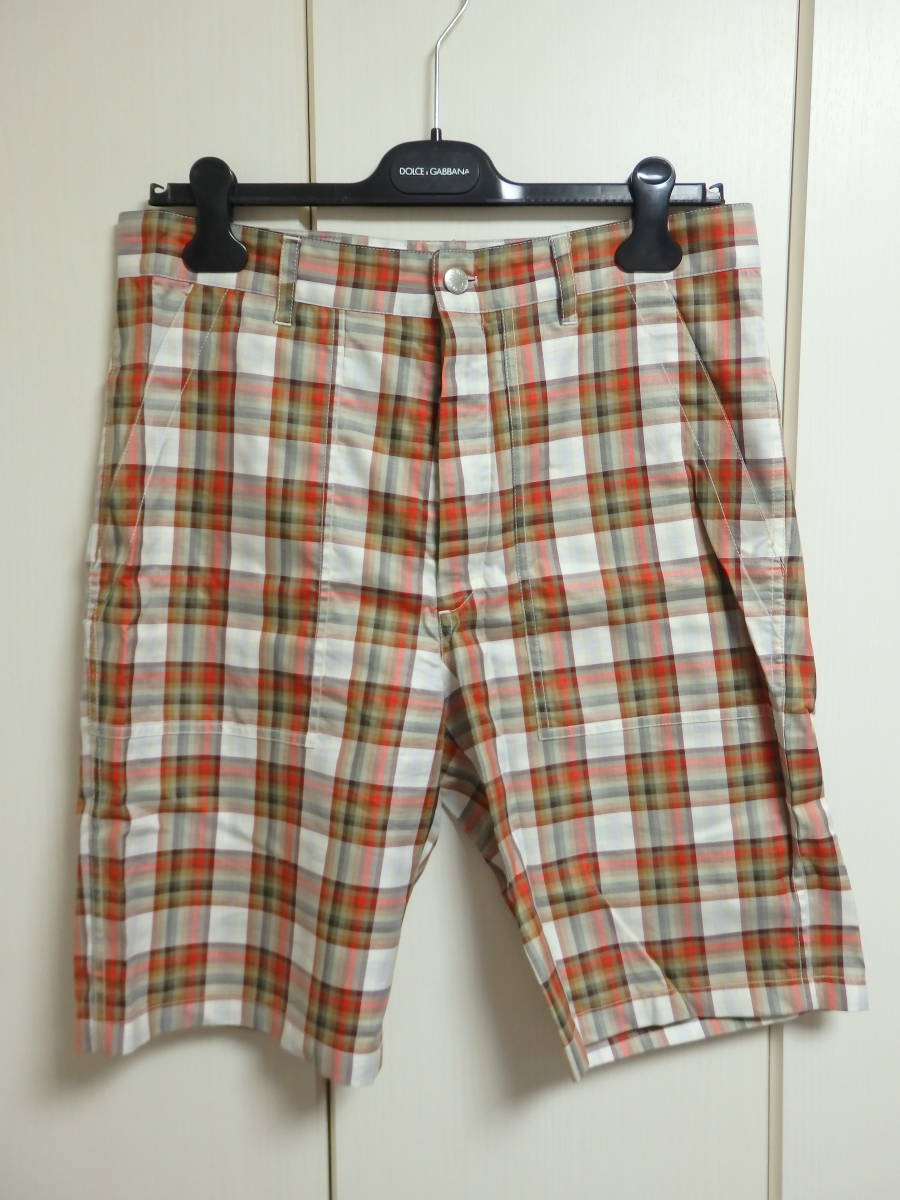 ルイ・ヴィトン LOUIS VUITTON ハーフパンツ ショートパンツ ボトムス コットン 茶 チェック 40 RM101M MQPA31BFO ZEOEOSKK拍卖