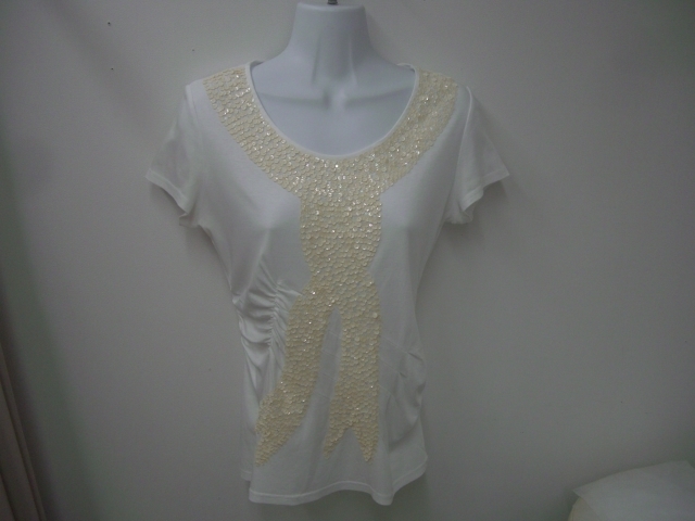 送料無料! MOGA(モガ/ビギ)綿100%スパンコールカットソー☆サイズ2拍卖