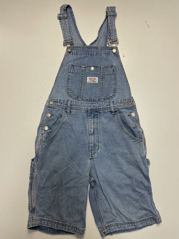 ☆US古着 EDWIN something エドウィン デニム オーバーオール ショートパンツ ブルー水色【S】コットン ◆3841◆拍卖