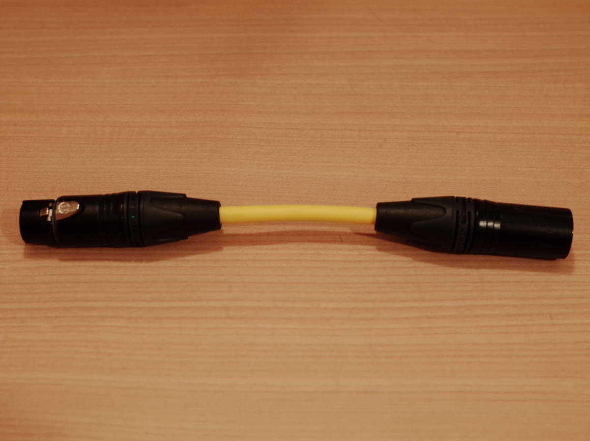 ★ 即決 XLR 逆相ケーブル CANARE L-4E6S 黄 NEUTRIK NC3MXX-B NC3FXX-B カナレ 14cm ★拍卖