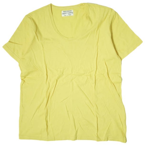 pyjama clothing ピジャマクロージング ベルギー製 Solid ?U-Neck Tee ソリッドUネックTシャツ S イエロー カットソー トップス g9595拍卖