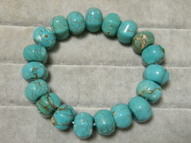 92011.ハウライトターコイズ トルコ石 ブレスレット 未使用 在庫処分拍卖