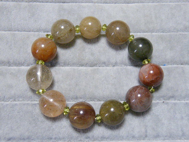 93013. 水晶 ルチル 17.5~18mm ブレスレット(大) 在庫処分拍卖