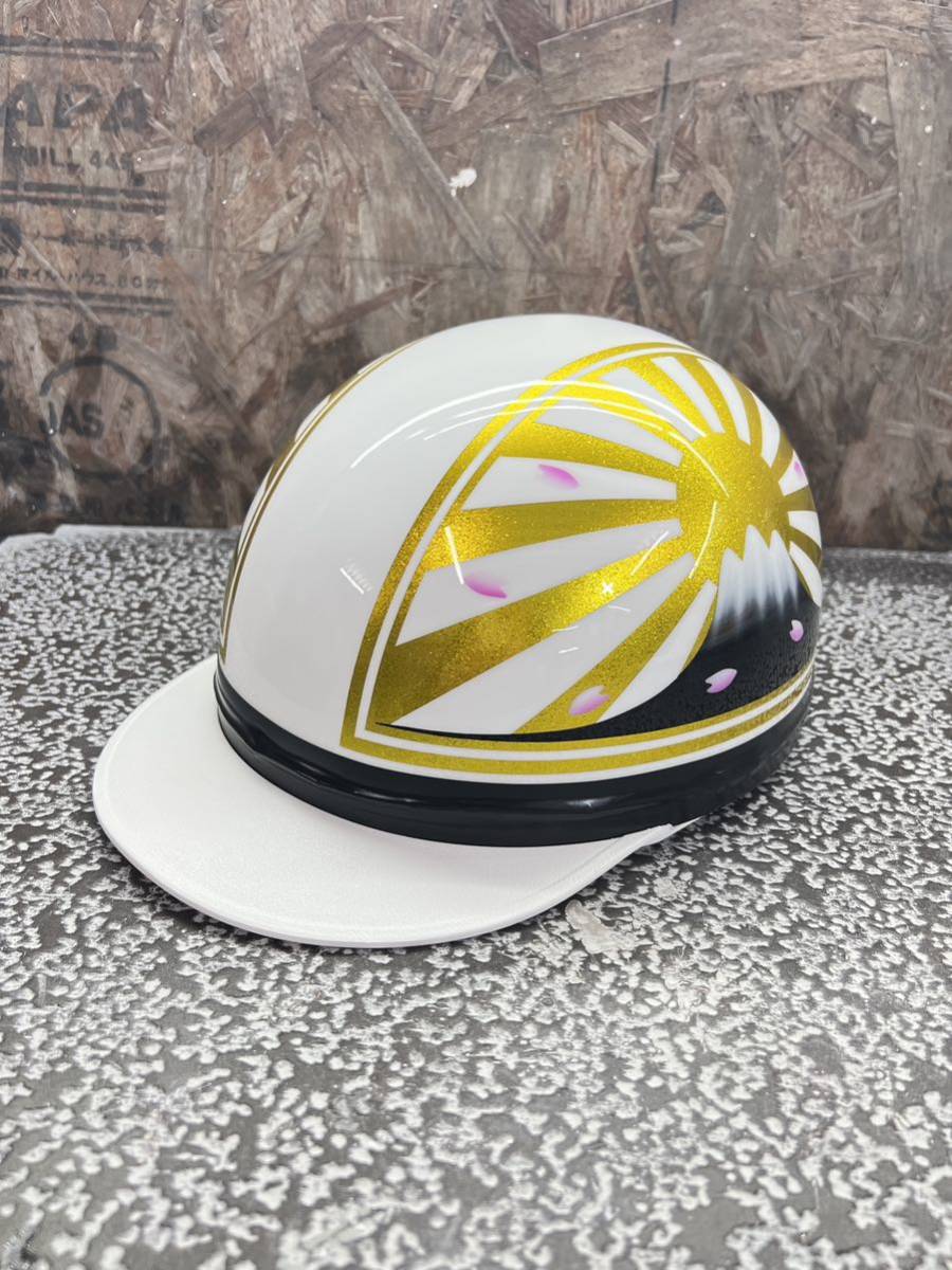 新品 送料無料 カスタムコルク半 富士日章 イエローゴールドラメ ホワイト 桜吹雪拍卖