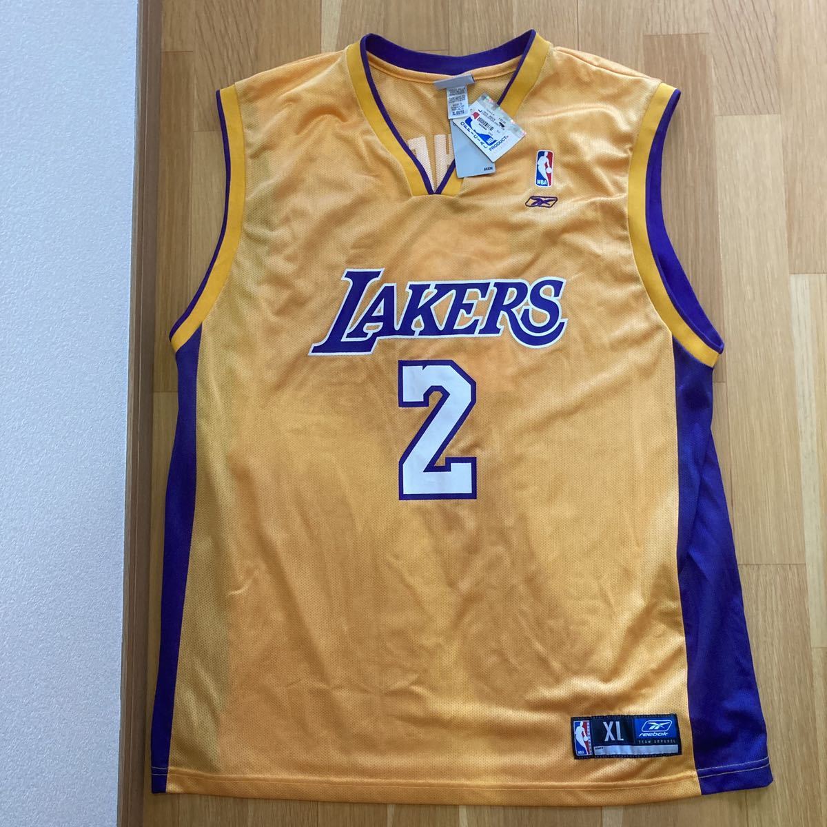 NBA Reebok レイカーズ デレック フィッシャー サイズXL 新品 バスケユニフォーム リーボック Derek Fisher ゲームシャツ Lakers拍卖