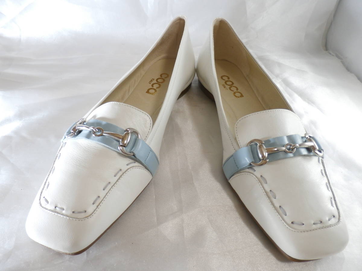 COCA ITALY★本革パンプス★37★24★試着のみ★ランクN★検索れいさえ24拍卖