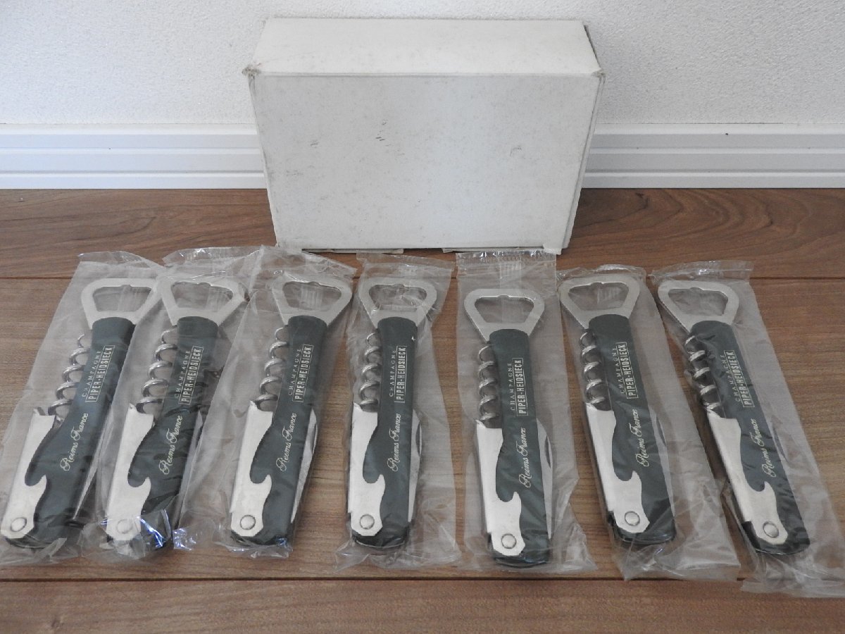 未使用 PIPER-HEIDSIECK CHAMPAGNE パイパーエドシック マルチツール ワインオープナー 栓抜き ソムリエナイフ 7本セット グリー拍卖