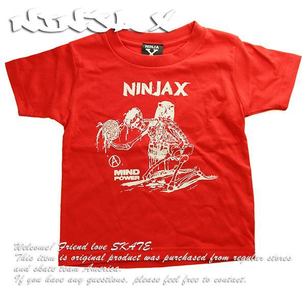 NINJA X キッズ・ベビーTシャツ 半袖 子供 ニンジャエックス 2017 BB-Sampling Baby・Kids T-shirt 100サイズ 赤/Red スケボー SKATE SK8拍卖