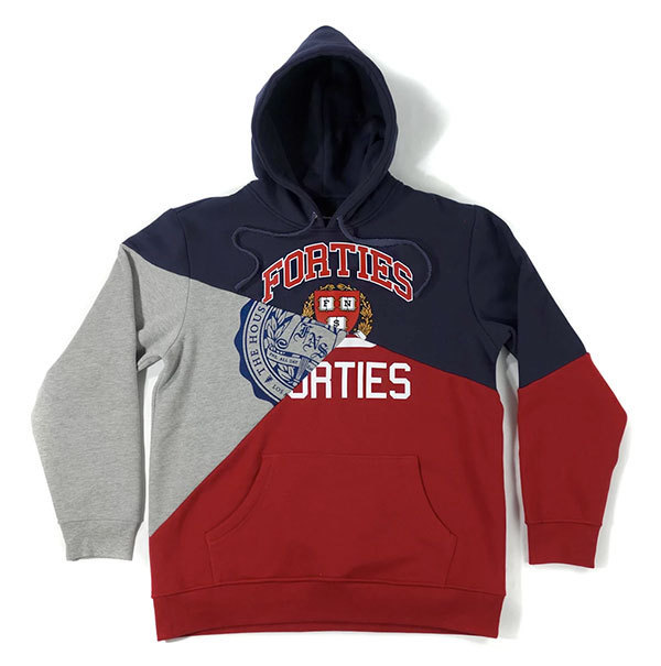 40s & Shorties (フォーティーズアンドショーティーズ) パーカー Split Personality Hoodie Heather/Navy/Crimson マルチカラー (XL)拍卖