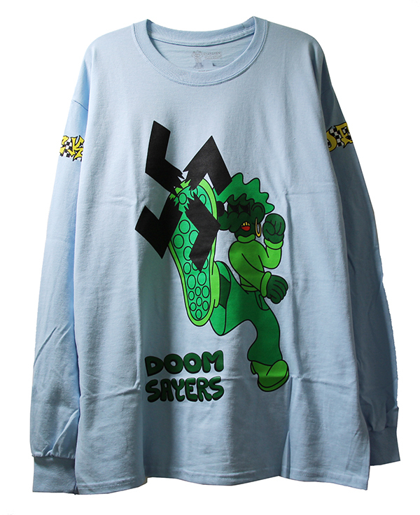 Doom Sayers (ドゥームセイヤーズ) ロンT ロングTシャツ 長袖 LilKool Stomp Out Long Sleeve Light Blue ライトブルー (XL) SKATE SK8拍卖