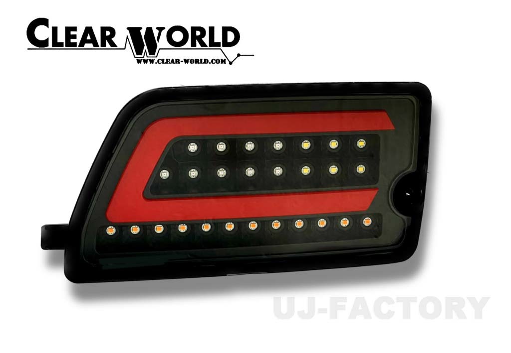 クリアワールド チューブフルLEDテールランプ 流れるウインカー インナーBK/レッドバー トヨタ ピクシスバン S700M/710M (R3/11~) CTD-26B拍卖