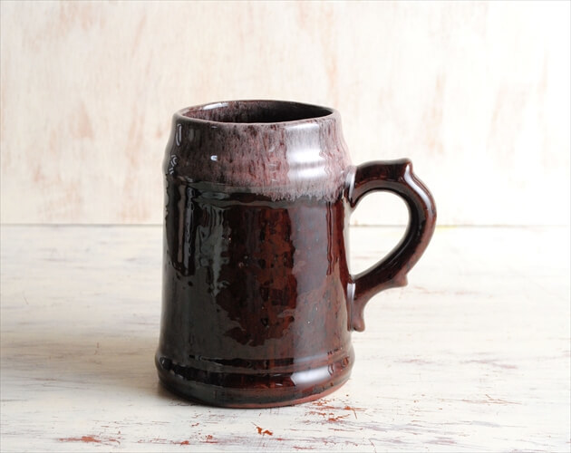 東ドイツ製 ヴィンテージ Harzer Keramik 陶器の花瓶 花器 一輪挿し ミッドセンチュリー期 フラワーベース アンティーク_ig3272拍卖