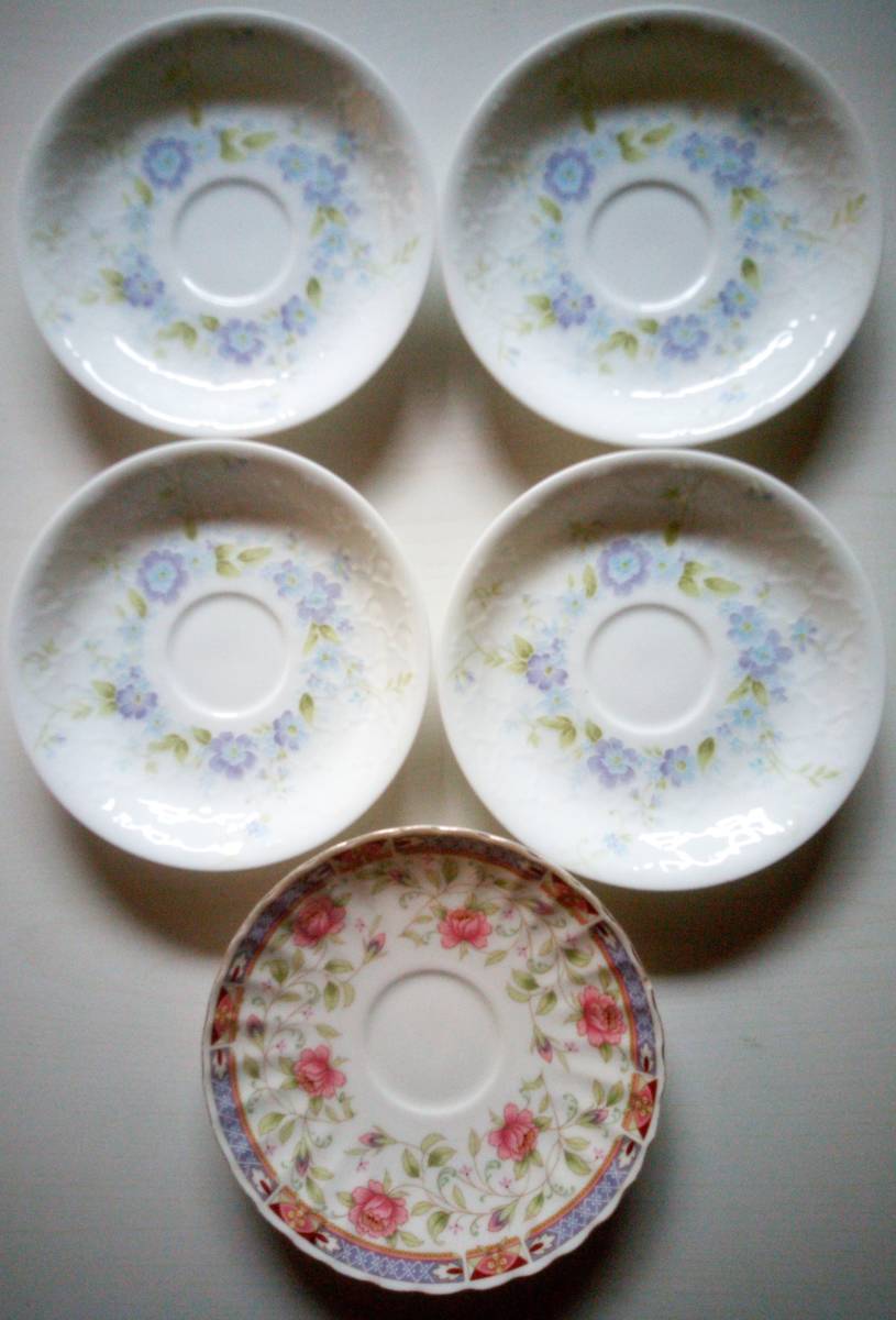 NARUMI ソーサ 4枚 La Seine ソーサ1枚 セット売り ティー拍卖