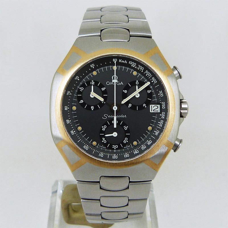 中古美品オメガ【OMEGA】 シーマスター ポラリス クロノグラフ SS×YG QZ拍卖