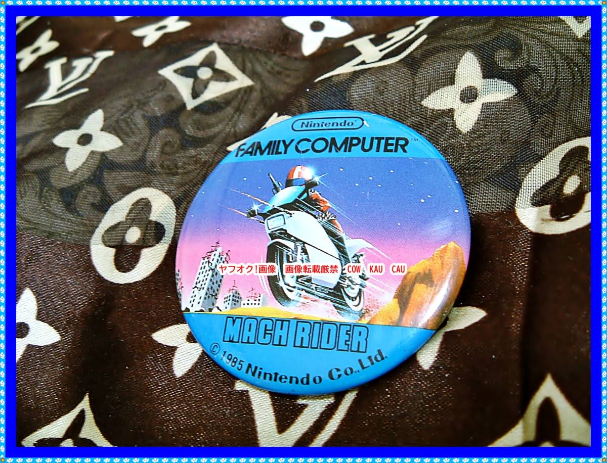 ファミコン マッハライダー 缶 バッジ 【Φ・Φ】レア レトロ 廃盤 メカ 怪獣 映画 1980年代 1990年代 エモい 拍卖
