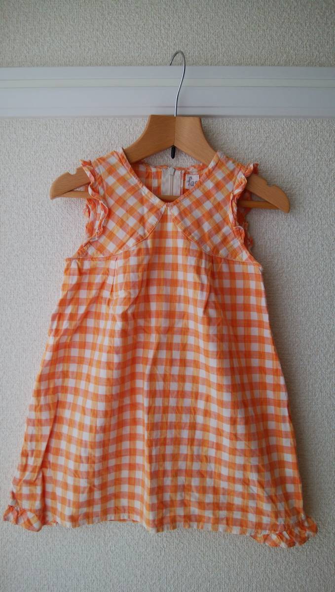 fas チェック柄のノースリーブワンピース サイズ90拍卖