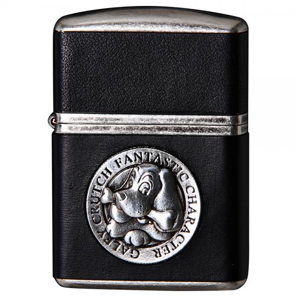 ジッポー オイルライター ガルフィー/GALFY162-Black レザーメタルエンブレム&ギフトボックスセット(オイル+フリント+BOX)拍卖