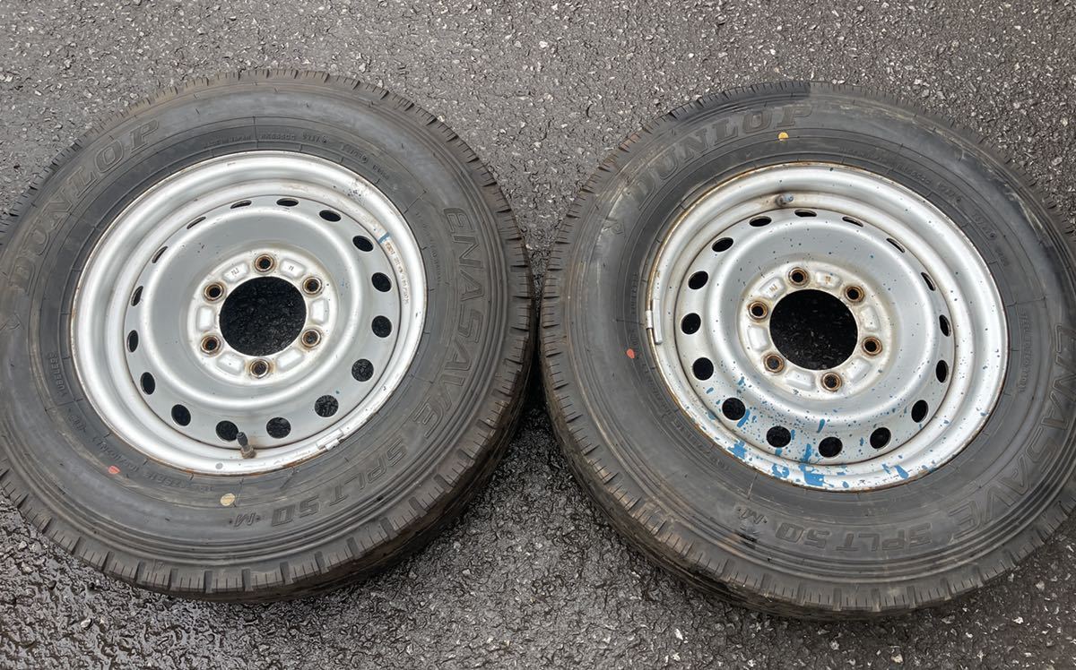 195/75R15 109/107L LT ダンロップ SPLT50 2022年製 イボ付き 15 5.5J 6穴 139.7 2本セット拍卖