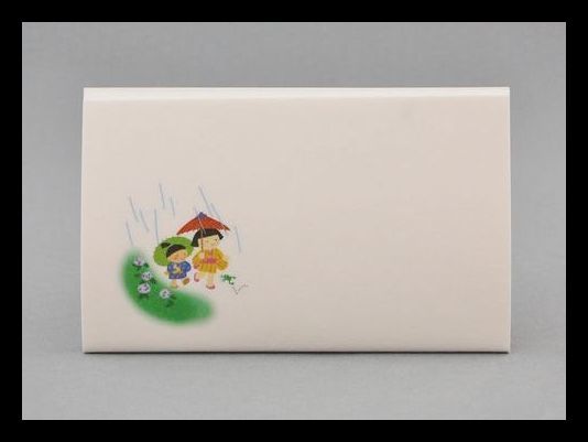 ▲楠廸庵▲水無月(六月) わらべ絵懐紙 茶道具拍卖