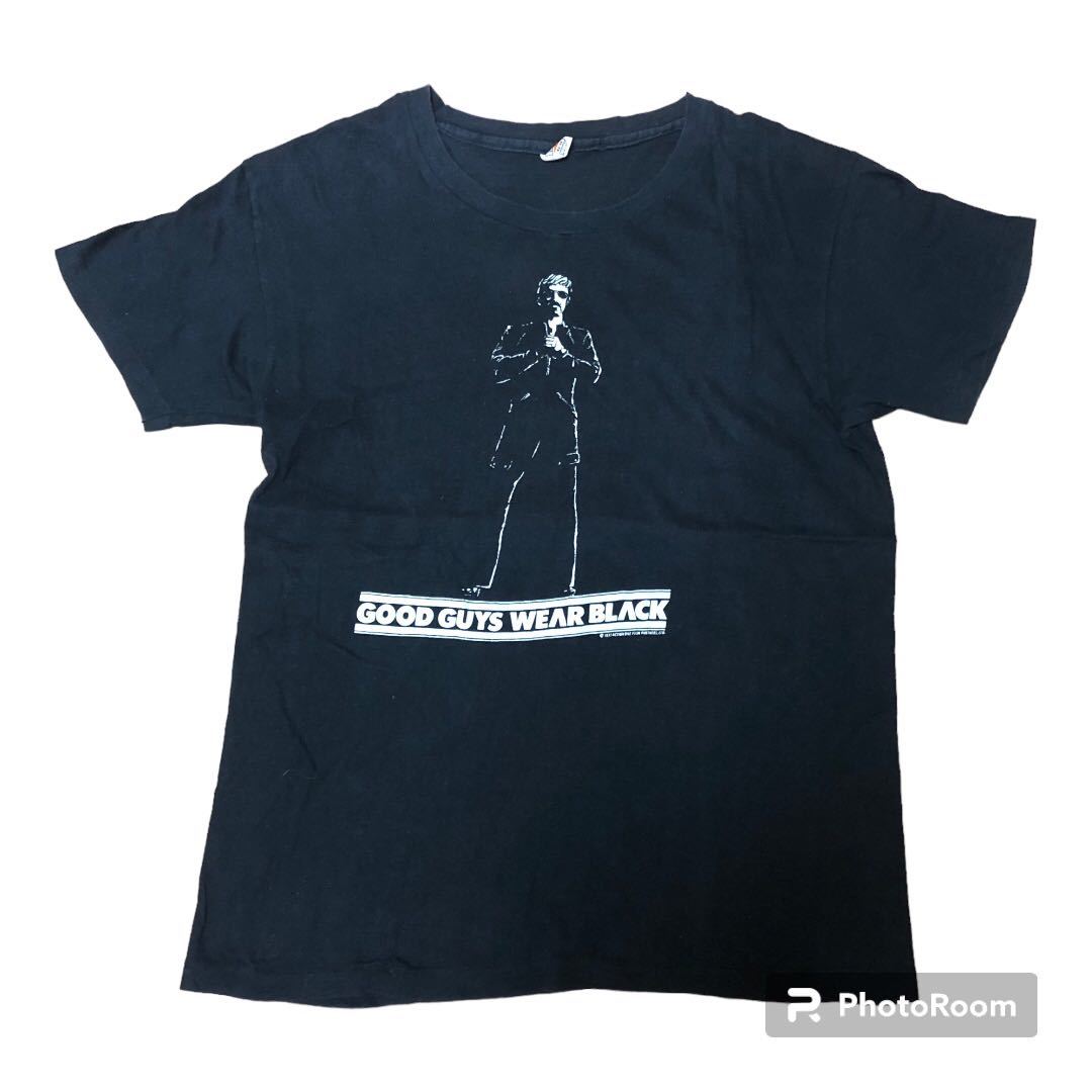 希少 70s 映画 GOOD GUYS WEAR BLACK Tシャツ L拍卖