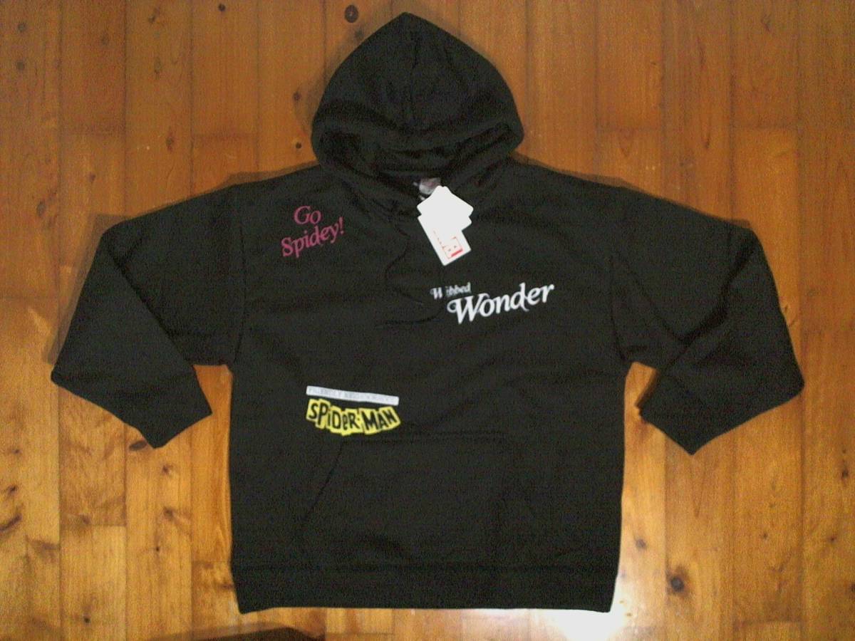 ☆新品・未使用品☆マーベル【MARVEL】『Spider-Man Webbed Wonder』 スウェット プルオーバー パーカ M 黒 ブラック拍卖