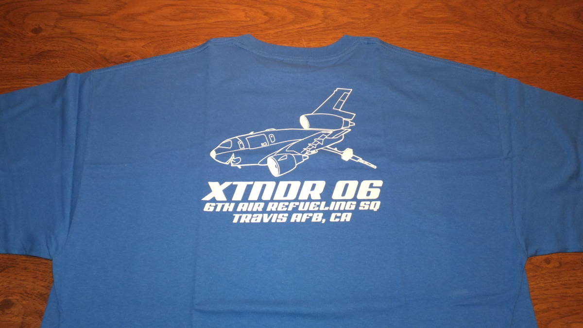 【USAF】6ARS XTNDRs KC-10 エクステンダー 米空軍第60航空機動航空団 EXTENDER 米空軍空中給油輸送機トラビス空軍基地 TシャツサイズXL拍卖