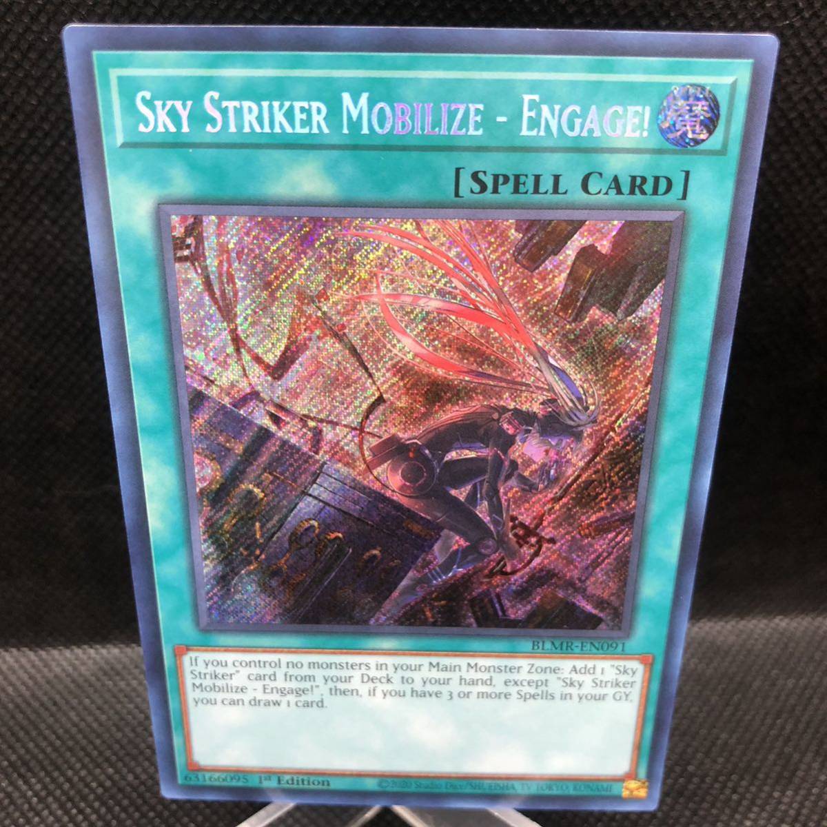 【未使用品】遊戯王 英語版 遊戯王 閃刀起動-エンゲージ シークレットレア BLMR-EN091 ②拍卖