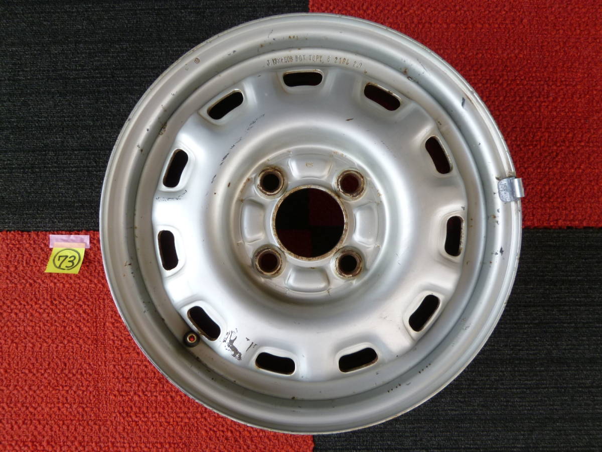 TOPY製 純正 鉄チン スチールホイール 4.5J 13インチ +36(手測り) PCD100-4穴 ハブ径約60㎜【刻印:S】1本のみ (73) 拍卖