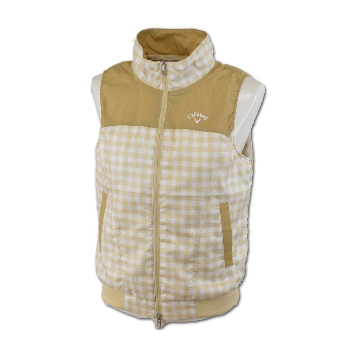 30%OFF★キャロウェイ★レディース ベストブルゾン S 7号 ベージュ C23116200-1040 Callaway ゴルフ カジュアル おしゃれ @拍卖