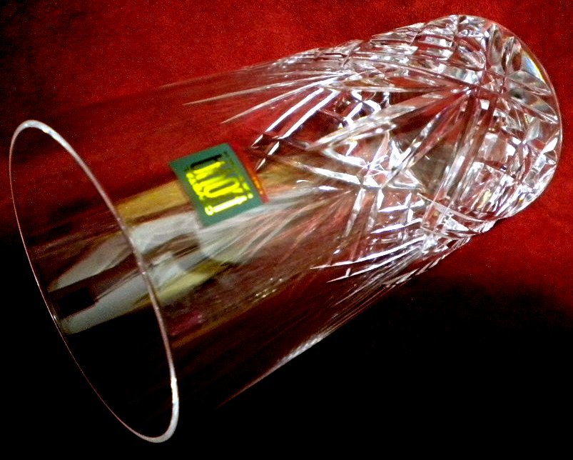 売切 HOYA クリスタル カット グラス 容量大290cc 1客 纏購入特典有 A/E、寸法φ上66/下58×H121mm、重量240g、口元厚1.3mm、底厚12mm拍卖