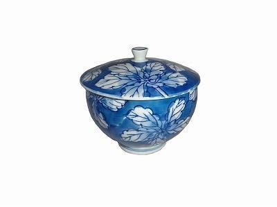 有田焼 蓋付湯呑み 若葉拍卖