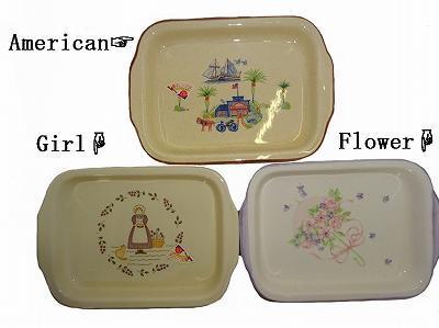 萬古焼 アーリーアメリカン多様皿 大皿 American 10枚セット拍卖