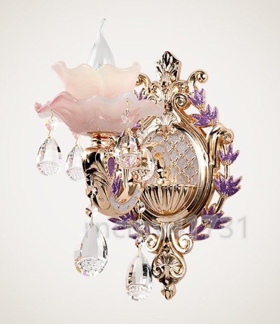 「81SHOP」極美品★壁掛け照明 LED対応 クリスタル ウォールランプ 北欧 アンティーク ヨーロピアンスタイル おしゃれ 室内拍卖