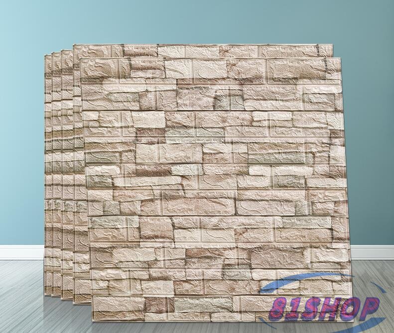 「81SHOP」実用 ◆ 高品質 30枚 70x77cm 背景壁 3D立体レンガ模様壁紙 防水 汚い防止 カビ防止拍卖
