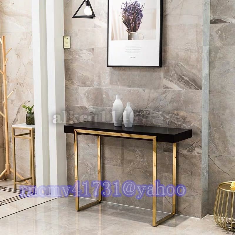 「81SHOP」特売★品質保証 高級サイドテーブル コンソールテーブル 玄関テーブル 花台 電話台 アンティーク調デザイン .幅80cm 大理石拍卖