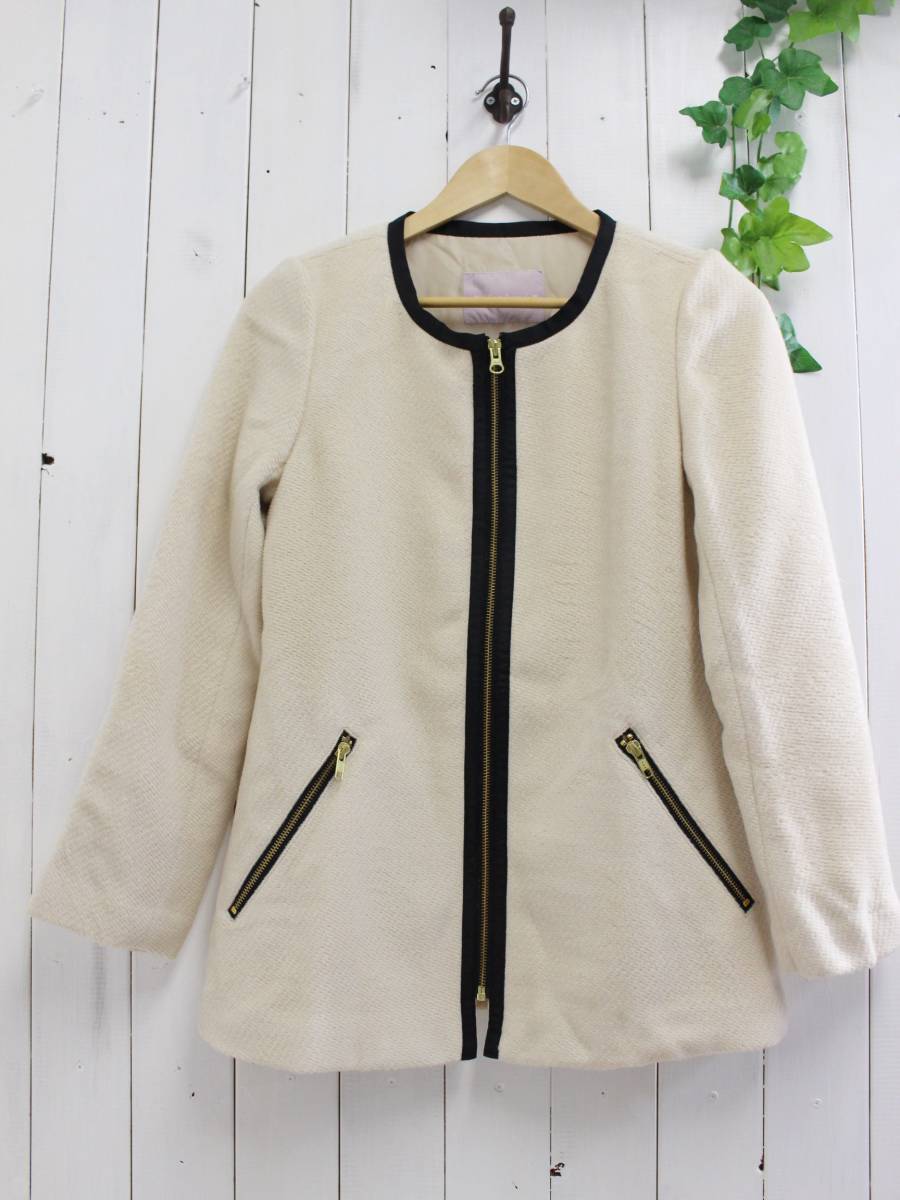 新品*31 Sons de mode トランテアン ソン ドゥ モード*ノーカラー パイピングコート 36拍卖