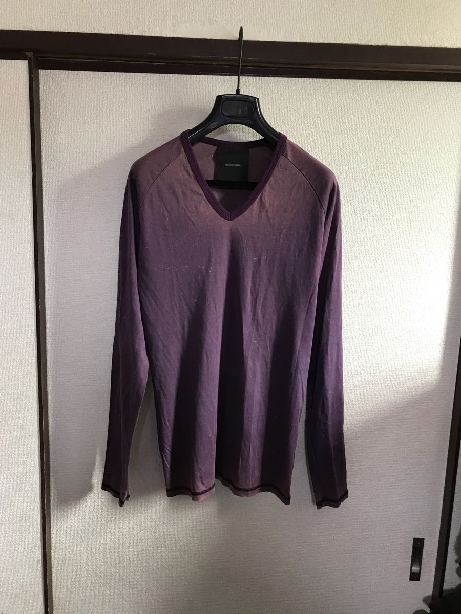 【即決】【レターパックプラス対応】 ripvanwinkle リップヴァンウィンクル TEE ムラ染めカットソー Tシャツ カットソー 長袖 即決早い者勝拍卖