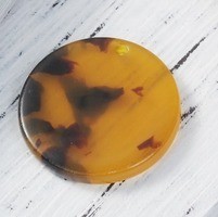 べっ甲風プラパーツ 丸形(中)/べっこうスタイルのアクセサリーパーツ/20mm HIB拍卖